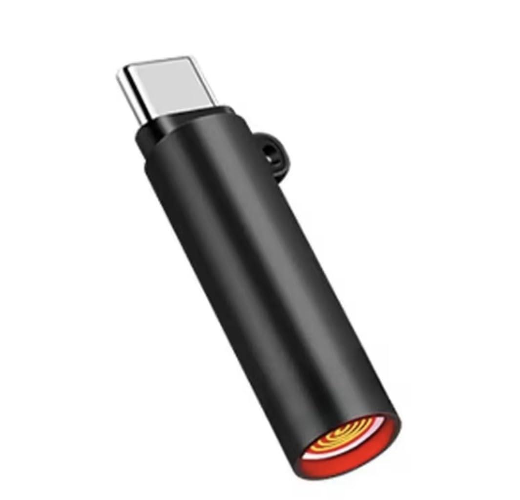 USB C Electric Lighter, Windproof Flameless Mini Plug-In Lighter for Phone, Portable Outdoor Cigarette Lighter, Blow to Activate, Auto Shut-Off 10s, No Charging Required