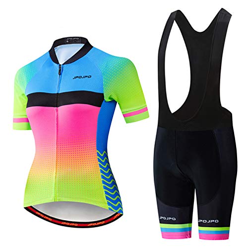 La mejor comparación de Conjunto ciclismo verano - cinco favoritos. 37 Ropa de ciclismo de manga corta para mujer, conjuntos de jersey de ciclismo de verano, conjuntos reflectantes, jp2018, Etiqueta 2G