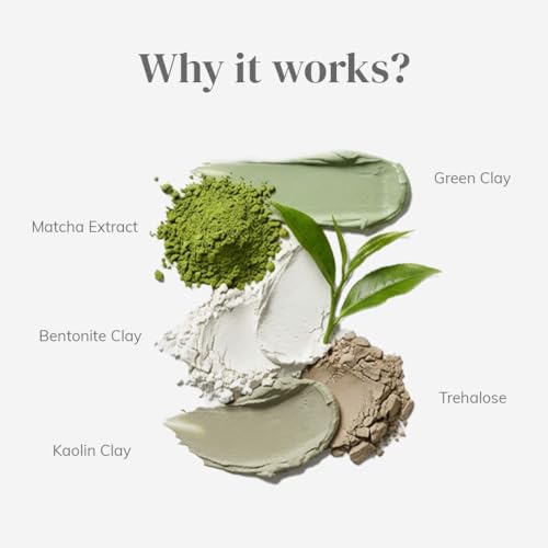 Image of ClayCo. Matcha Detox Clay Mask | Deep Cleansing & Brightening | Green Tea & Collagen | Tan Removal & Dark Spot Reduction | Vegan Japanese Skincare | 50ml