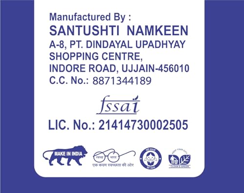 Image of Santushti Namkeen Lahsun Sev 200 gm | Authentic Spicy Garlic Sev Snack | Crispy Crunchy Indian Namkeen for Tea Time, Parties, Travel, Office and Everyday Snacking N