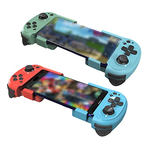 ohfruit Gamepads inalámbricos - Gamepad de separación izquierda y derecha, controladores Bluetooth inalámbricos compatibles con Gamepad 3D Joystick para iOS/PC/Android rojo y azul