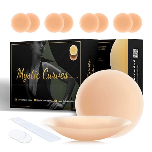 Cache-Tétons Silicone Réutilisables 8cm Ø Crème