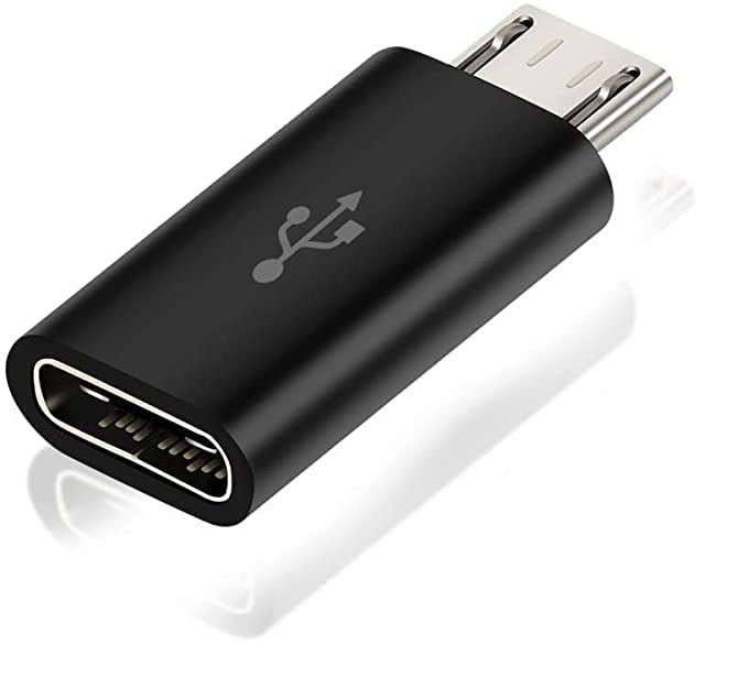 USB 3.1 Type C Female to Micro USB Type B 2.0 Male Data Sync Adapter and Without Cable Charging Connector for Smartphones and Tablets (Black) (B0D33LYFVH) Amazon Price History, Amazon Price Tracker