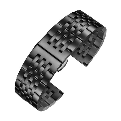 Bracelet de montre en acier inoxydable maillons interchangeables courbe 12-22mm