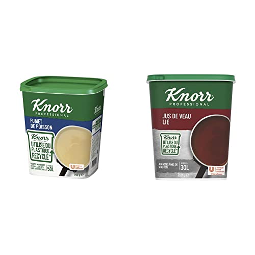 Knorr Fumet de Poisson déshydraté et jus de veau lié en poudre pour bouillon