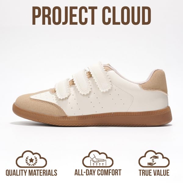 Project Cloud Sneakers for Women – Stylish & Comfortable Women's Fashion Sneakers with Memory Foam Insole – Lightweight Vegan Leather Womens Shoes – Fashion Shoes for Women 2025 (Ysabelle,Nude,11)3