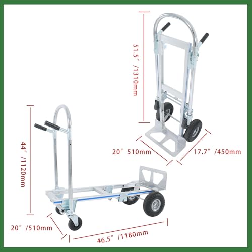 Carretilla plegable de mano aluminio 2 en 1 1000 lb miniatura 2