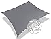 VOUNOT Sonnensegel Rechteckig mit Befestigung Set, Sonnenschutz Atmungsaktiv und UV Schutz, für Balkon Garten Terrasse, 3x2,5m, Grau