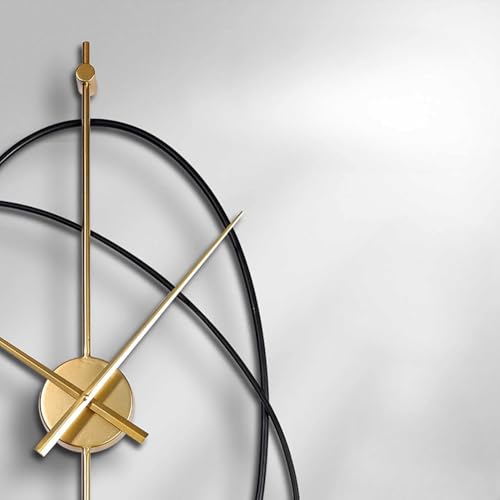 Image of Craft2lance Metal Analog Wall Clock Decor Art Sculpture | 24 Inches (60 cm), Black Finish | Stylish Statement Piece for Home, Office, Living Room, Bedroom, Restaurant & Cafe