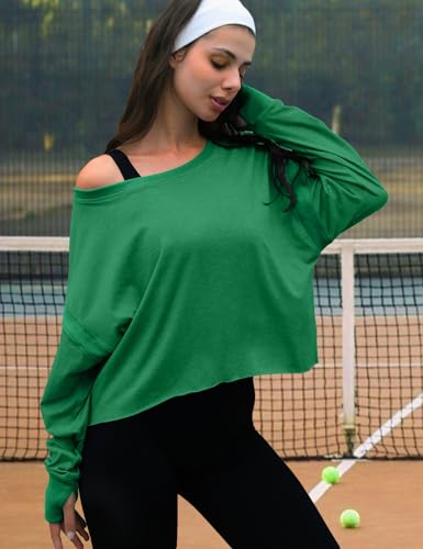Image of UNIANKIYA Open Back Workout Tops for Women Long Sleeve Cropped Athletic Clothes Gym Running Yoga Low Impact Sports T Shirts
