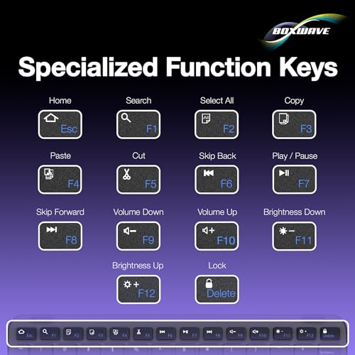 Image of BoxWave Keyboard Compatible with XP-Pen 24 Drawing Display (FHD) - SlimKeys Bluetooth Keyboard with Trackpad, Portable Slim TouchPad - Jet Black