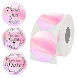 Lot de 500 étiquettes thermiques directes à changement progressif, cercle rond, code cou...