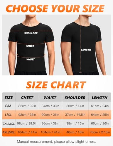 Kiiwah Camiseta Sauna Hombre Sudoración, Chaleco Neopreno Quema Grasa Adelgazar Deporte T-Shirt Suit Mangas Cortas para Gym Running Fitness Ciclismo, Negro