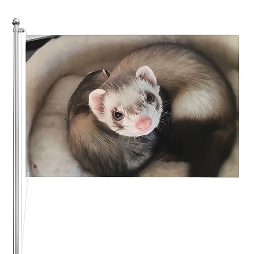Drapeau de jardin furet anti-décoloration UV grand format 1,2x1,8m en polyester