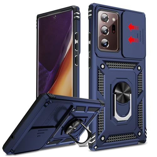 LeYi for Samsung Note-20 Ultra Case: [𝐍𝐨𝐭 𝐅𝐢𝐭 𝐍𝐨𝐭𝐞 𝟐𝟎], Galaxy Note 20 Ultra Case, Heavy Duty Protective Android Note20 5G Ultra Cell Phone Case Cover with Magnetic Ring Holder Stand, Blue