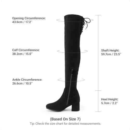 DREAM PAIRS Women's Over The Knee Thigh High Boots,Black,10 - image 5