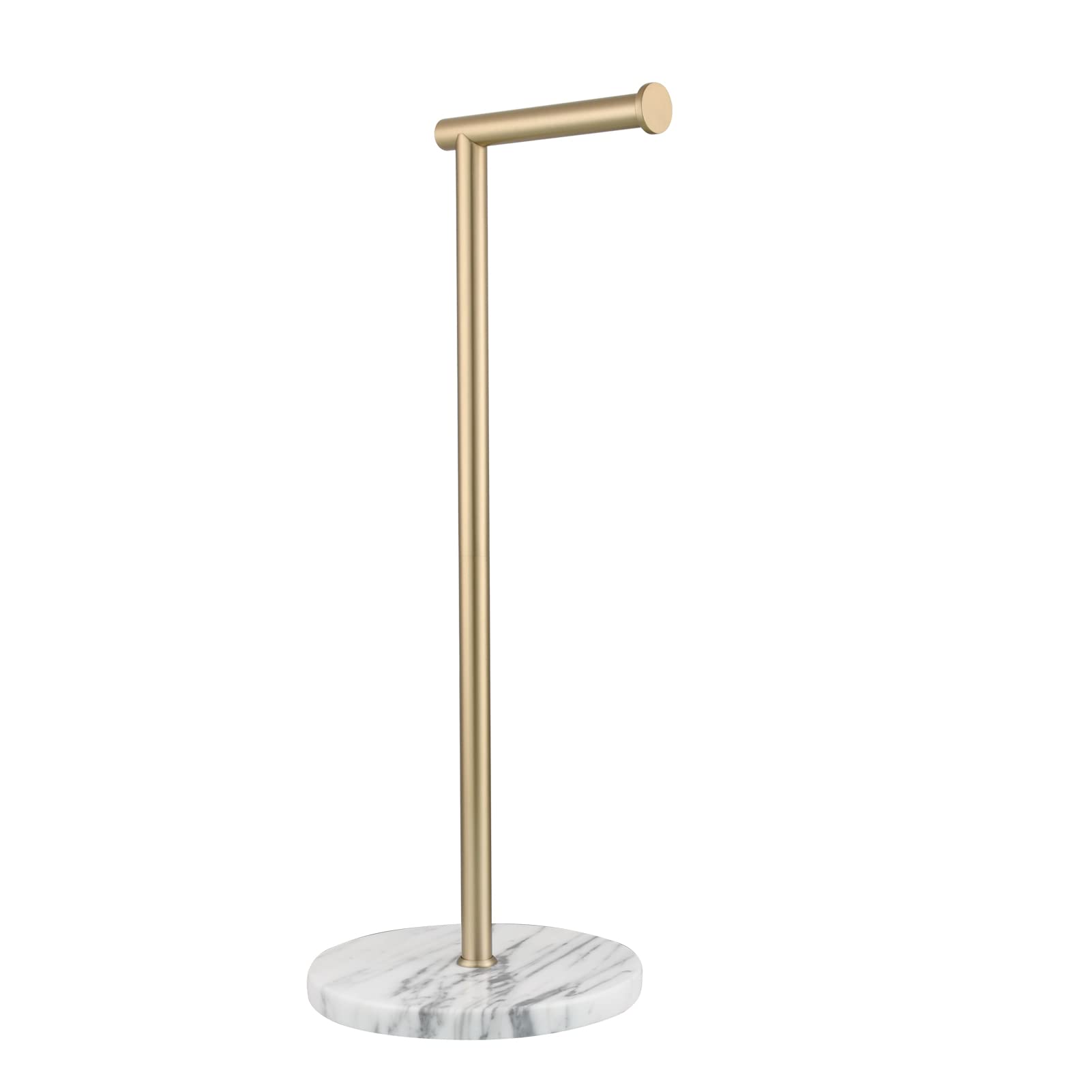 Tecmolog Portarollos Papel Higiénico de Pie Acero Inoxidable Soporte Papel Cocina Vertical Acessorios Bano Oro Cepillado, SBH252J