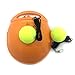TaktZeit Tennis Trainer Rebound Baseboard Self Tennis Training Equipment Tennis Practice Rebounder with 2 String Balls (Orange)