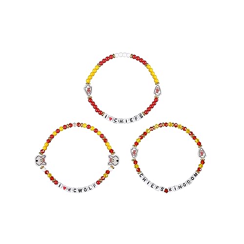 Foco BRNF3PKFR Unisex Adult Nfl Team Logo Officially Licensed 3-Pack Beaded Friendship Bracelet thumb #2