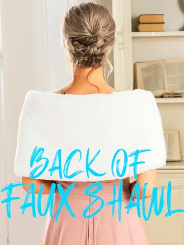 Women's Weddings Faux Fur Wraps and Shawl Bridal Fur Stole for evening dresses3