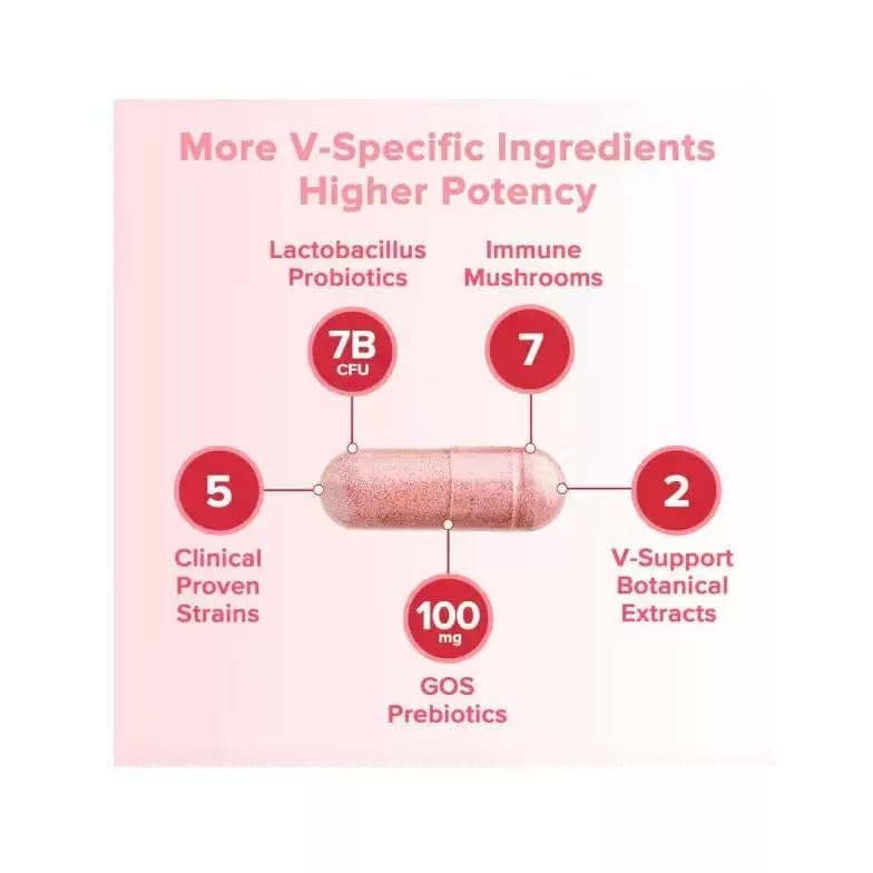 Probiotici vaginali per donne - Equilibrio del pH, odore vaginale sano, flora vaginale, equilibrio dei lieviti, supporto immunitario - Prebiotici e probiotici lattobacilli