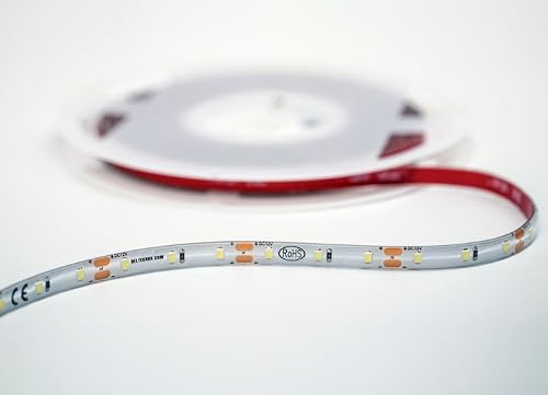 Deltech SMD LED Strip Light, 12V, 12W per Metre, 5 Metre Roll, Warm White, IP65