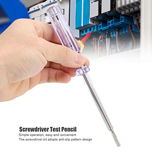 Image of Flathead Screwdriver Electric Pen Circuit Tester Pen, ANG93 AC100250V, Electric Voltage Screwdriver Bit Test Pencil, Compact Electrician Tool, Test Pencil