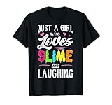 Photo Gallery just a girl who ama slime e ridere regalo donne maglietta Photo Gallery just a girl who ama slime e ridere regalo donne maglietta