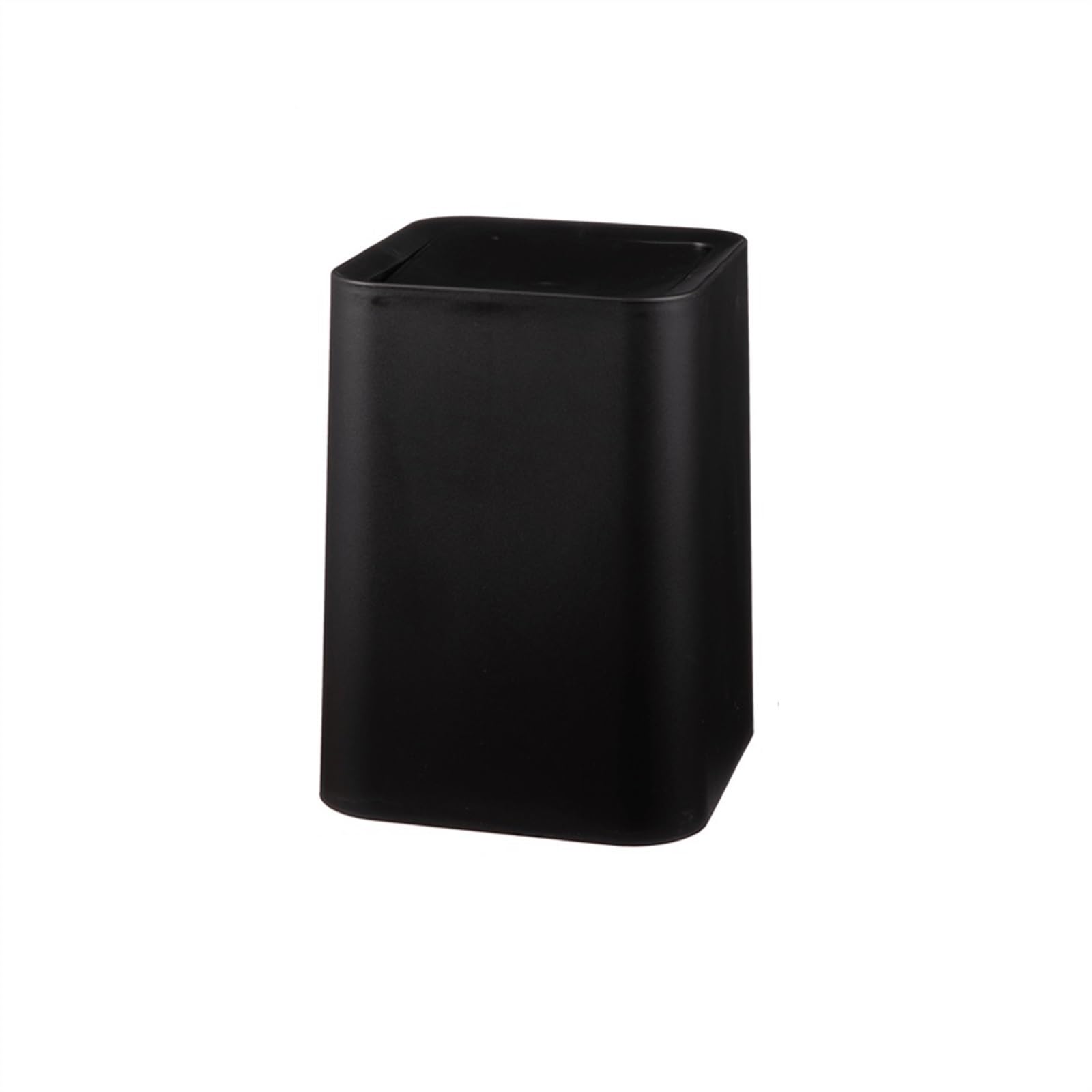 Cubo de Basura para Oficina Papelera Negra/Blanca con Tapa abatible, Papelera de Cocina de plástico, Adecuada for el hogar, la Cocina, la Oficina Cubo de Reciclaje(Negro)