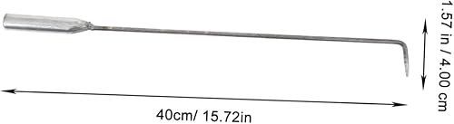 Miniatura 2 de Kisangel Gancho de carbón, herramienta de póquer para chimenea, pinzas de fuego para hoguera, herramientas de fuego, pinzas para chimenea, póquer