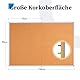 maxtek Pinnwand Kork Groß 90 x 150 cm, Pinwand Korktafel mit Aluminiumrahmen, inkl. 12 Reißzwecken