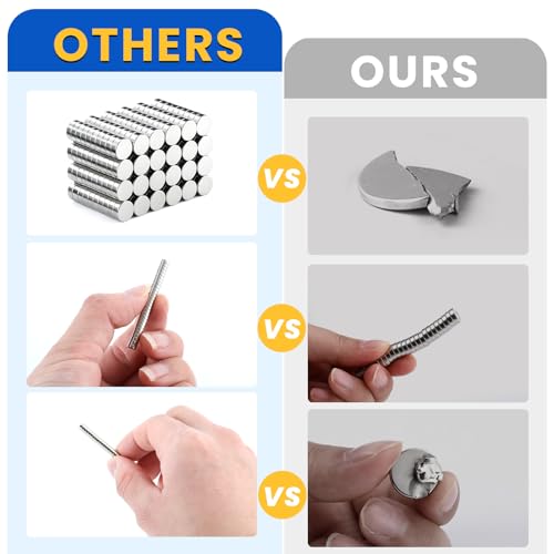 Image of TRYMAG Small Neodymium Magnet 4 mm x 1.5 mm 240 Pcs,Mini Magnets Strong Rare Earth Magnets Round Refrigerator Magnet for Crafts Dry Erase Board, Office, Fridge, Building Scientific Models