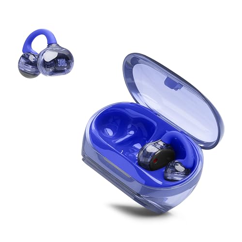 JBL Soundgear Clips - True Wireless Open-Ear Headphones, Dynamic Sound with bass Boost, All-Day Comfort, 4-mic Crisp, Clear Calls 2.0 with AI-Trained Algorithm, IP54 Water and dust Resistant (Blue)
