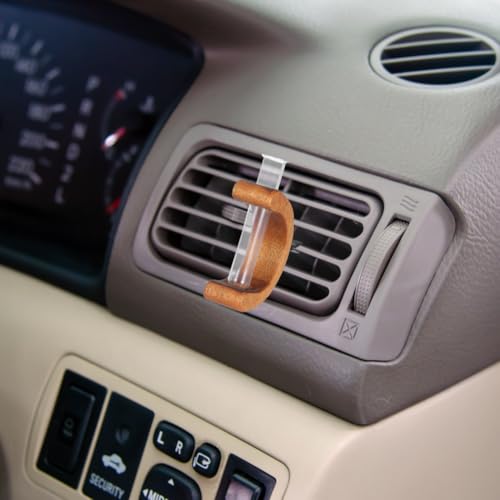 Image of Car Vent Clip,Wooden Car Flower Vase Vent Clip for Air Vent Charm Auto Interior Car Vent Accessories for Car Air Vent Decor Plant Holder Terrarium Auto Interior Dash Decorations