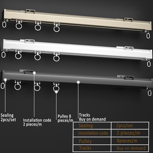 Separación de espacios con riel de aluminio de 260 cm para organizar tu casa con facilidad 7