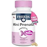 FREEDA Mini Prenatal Vitamin - Kosher Prenatals -Tiny Easy to Swallow Tablets - Prenatal Vitamins with Iron, Prenatal Folic Acid/Folate, Vitamin D - Pre Natal Multivitamin for Pregnant Women (240)