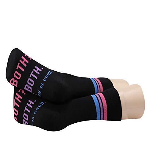 JXGZSO 2 Pairs Bisexual Pride Flag Socks - Bisexual Gift - Both Is Good4