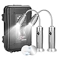 Magnetic Ultra-Bright Barbecue Grill Light with Super Bright LED Lights, Grilling Gifts for Men Dad, Flexible Gooseneck BBQ Light, Traeger Pit Boss Smoker Electric Grill Accessories-1 Pair (Silvery)