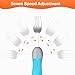 Forzaddik Comfort Grip Adaptive Utensils,Weighted Silverware Utensils Provide Several Grasping Positions for Arthritis, Hand Tremors, Elderly and Parkinson's Patients (Blue)