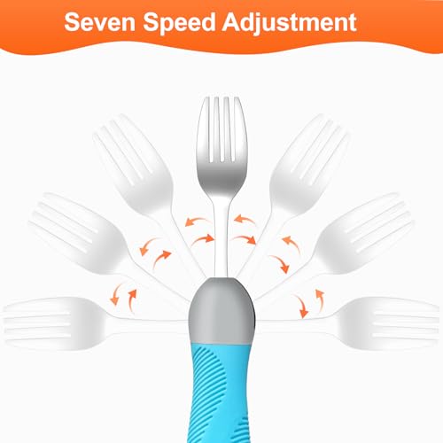 Weighted & Swivel Adaptive Utensils for Hand Tremors,Parkinson‘s - Comfort Grip Silverware Set, Eating Aids for Arthritis, Elderly & Weak Hands (Spoon & Fork) - Image 5