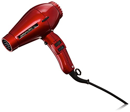 Pibbs TTECO8029 Twin Turbo 3800 Professional Ionic and Ceramic Hair Dryer, Red, 2100 Watt