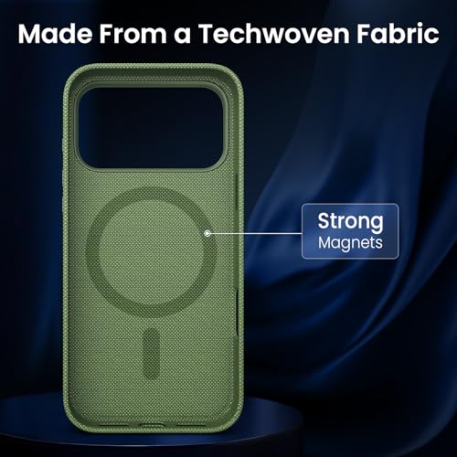 Image of Mkeke for iPhone 17 Pro Case Techwoven Green Military-Grade Drop Protection Shockproof Protective Phone for Apple 6.3 inch 2025