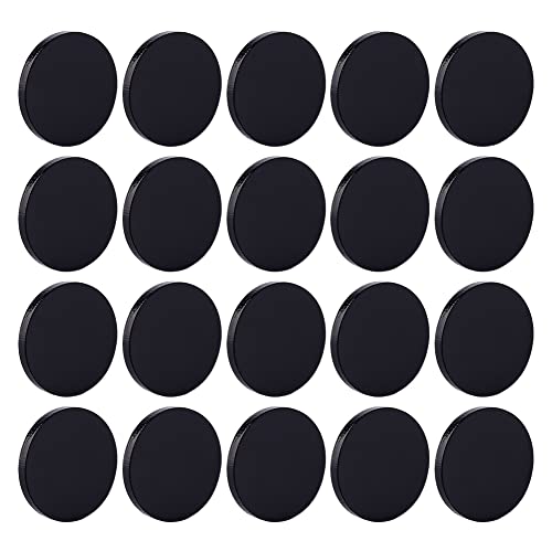 Image of FINGERINSPIRE 80 Pcs Black Circles Acrylic Sheet 25mm Circular Miniature Bases 3mm Thick Blanks Action Figure Display Base Round Acrylic Base for Miniatures Wargame Halloween Christmas Craft Keychain