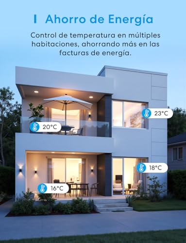Meross Termostato Calefaccion WiFi Matter, Termostato WiFi Caldera Gas Condensación, Compatible con Alexa, Google Assistant y Siri, Sensor Externo, Detección Ventana Abierta, Bajo Consumo Programable - imagen 11