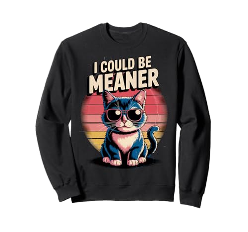 Potrei essere più cattivo Funny Cat Sarcasm Felpa