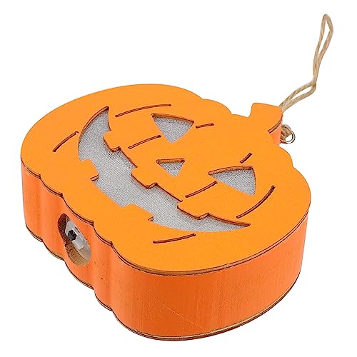Anneome 1Pc Creative Wooden Pumpkin Light for Halloween Decorative Indoor Light with Unique Design for Spooky Season Decor for Home and Office Decoration