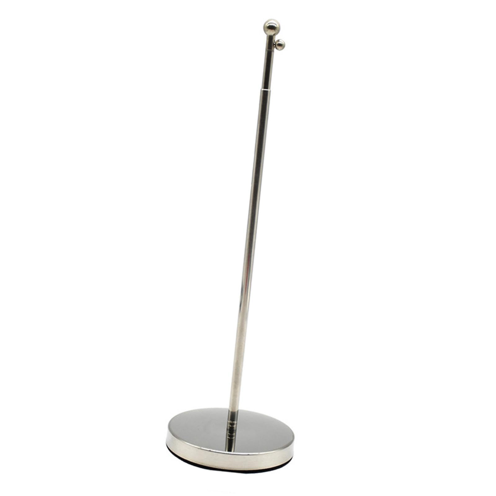 MERISHOPP Desktop Flag Holder Flag Pole with Sturdy Base Party Indoor Flag Pole Holder 9cmx9cmx27cm Argent-image-29