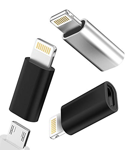 Micro USB to Lightning Adapter,Lightning Male to Microusb Female Adapter for Apple iPhone 5s 6 6s 7 8 Plus se2 x xr xs 11 12 mini max pro Ipad air Cable Connector Converter Port