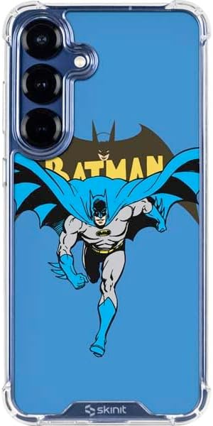 Skinit Clear Phone Case Compatible with Galaxy S25 - Officially Licensed DC Comics Batman and Robin Vintage Action Pose Design