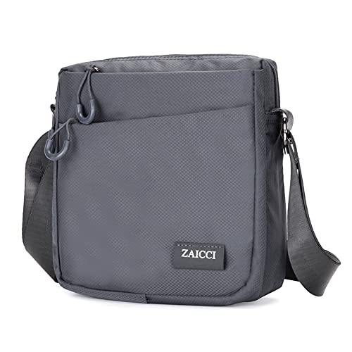 ZAICCI Bolso de Hombro para Hombre, Bolso Bandolera Pequeño Cruzados Ligeros e Impermeables (Gris) Cover